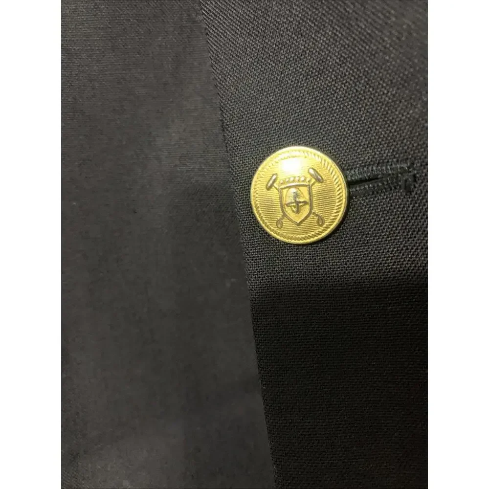 Lauren Ralph Lauren Blazer Size Large 42T Blue Wool Union Made In Canada Vintage